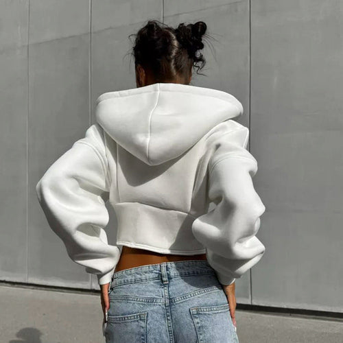 Corset Zipper Hoodie Cardigan