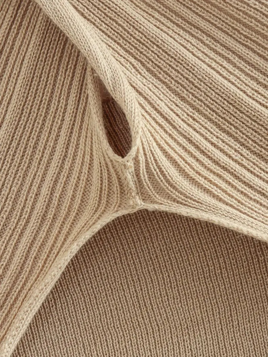 Cross Neck Halter Top and Skirt Set