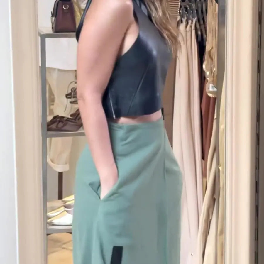 Two-Piece Set with Crop Top Skirt