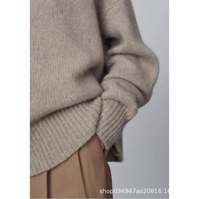 Row Turtleneck Sweater in Minimalist Style