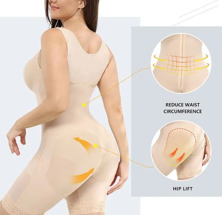 Vest Bodysuit with Zipper - Waist Cincher One-Piece