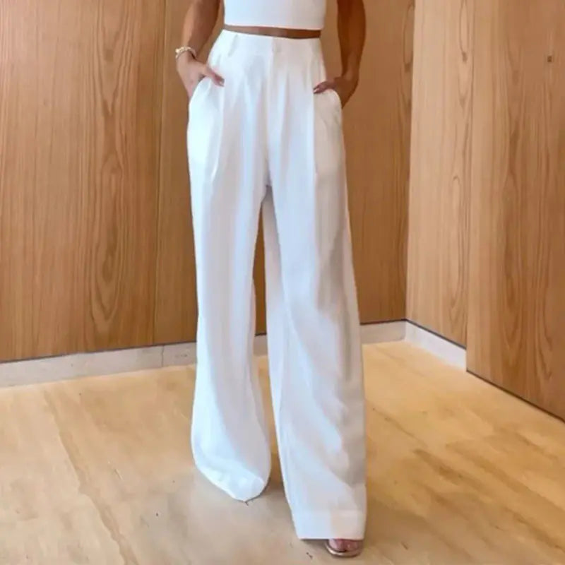 Set with Halter Top and Wide Pants