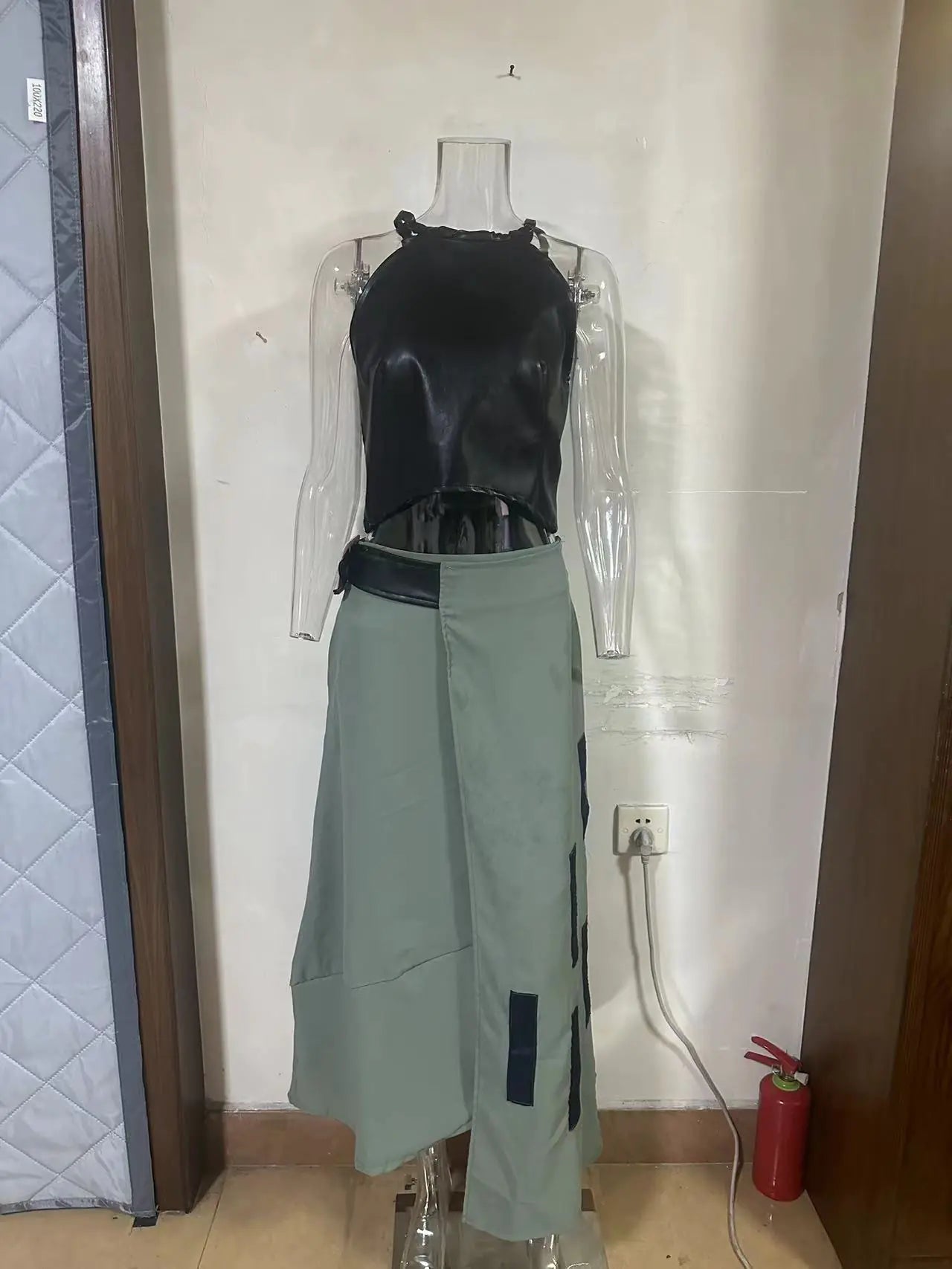 Two-Piece Set with Crop Top Skirt